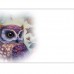 DUTCH LADY DESIGNS GREETING CARD Purple Owl